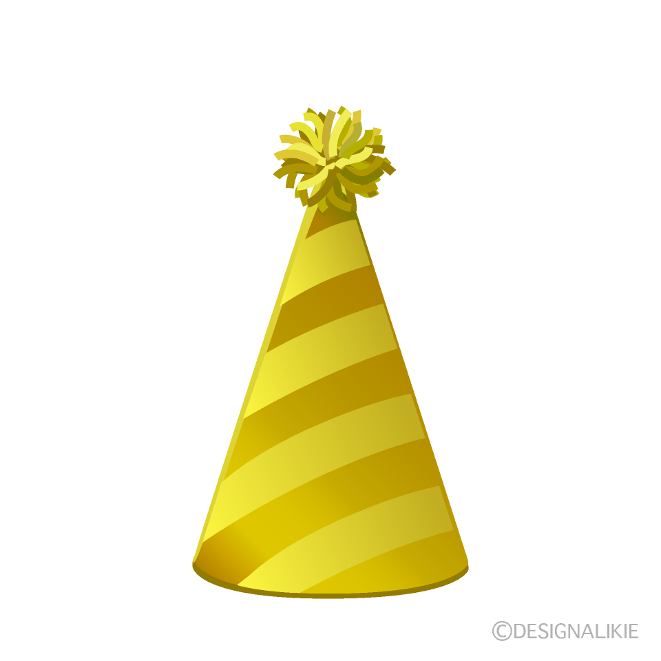 Golden Stripes Party Hat