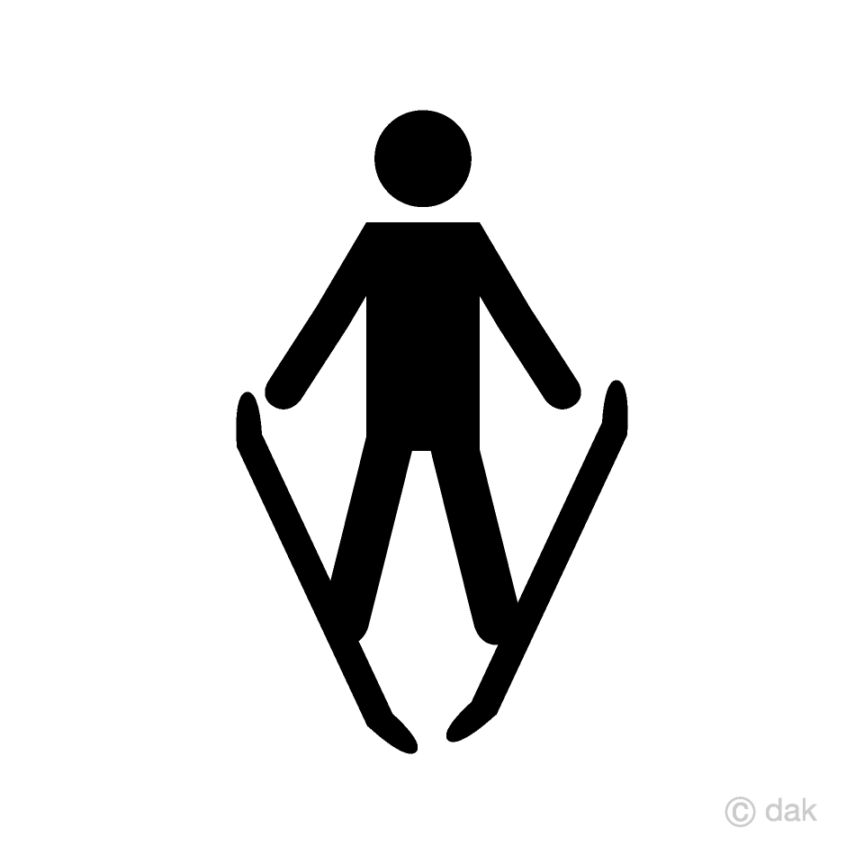 Ski jumping athlete　Pictogram