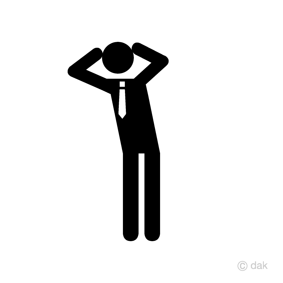 Troubled Businessman Pictogram