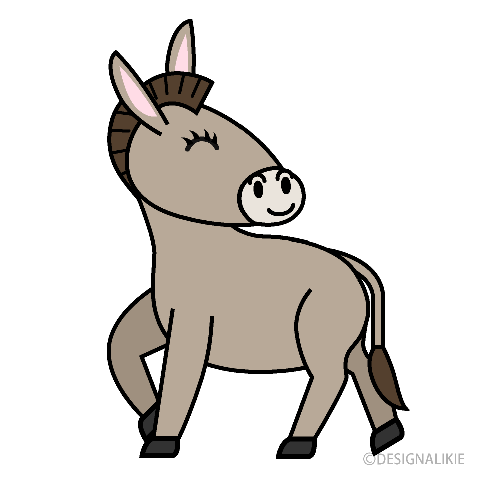 Taupe Donkey Smiling