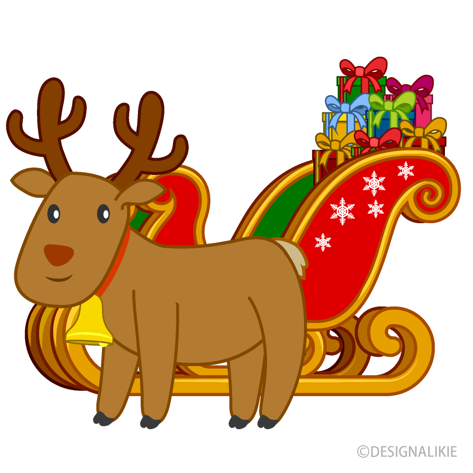 Trineo y Renos de Papá Noel