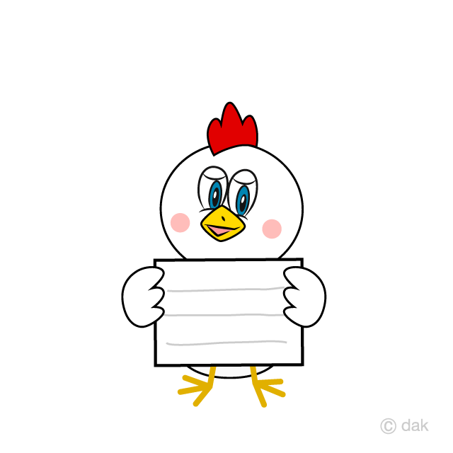 Pollo con una Tabla