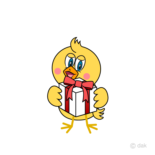 Chick Giving Gift