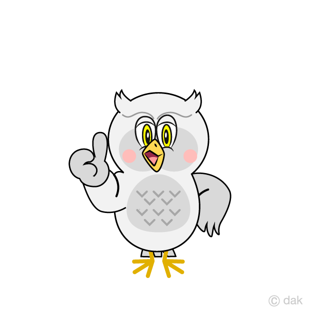 Thumbs up White Owl