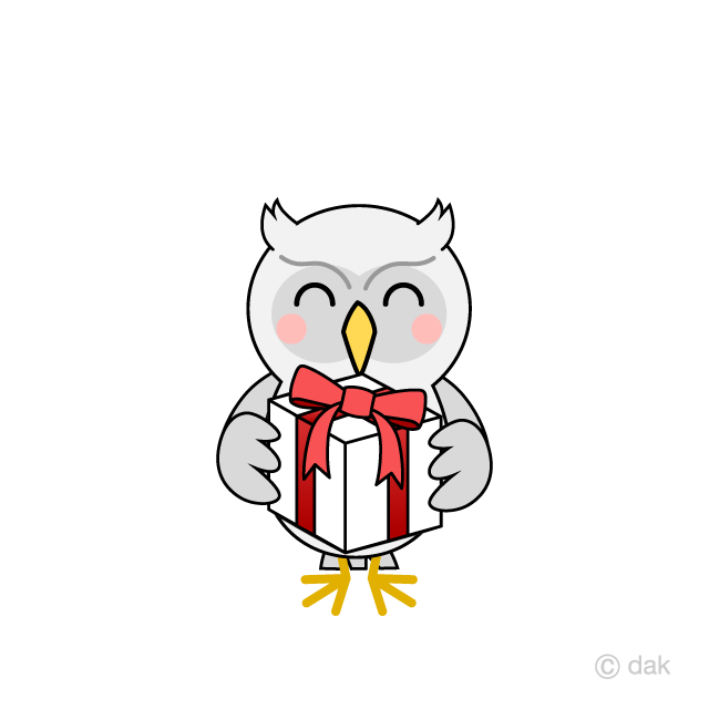 Giving Gift White Owl