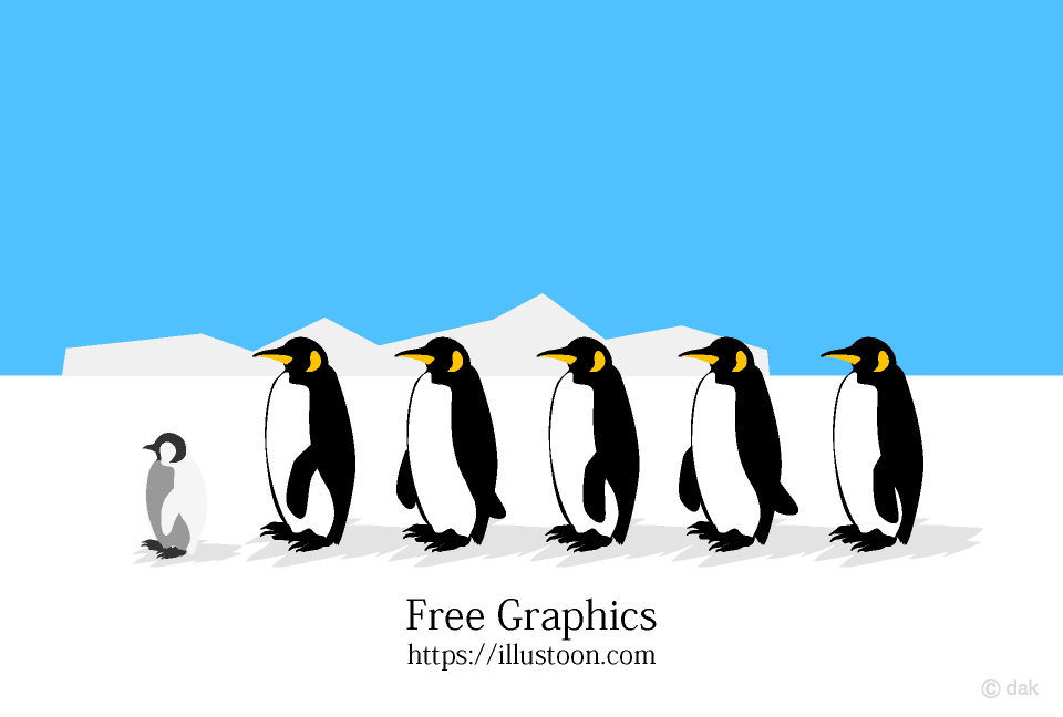 Marching Antarctic penguins Graphics