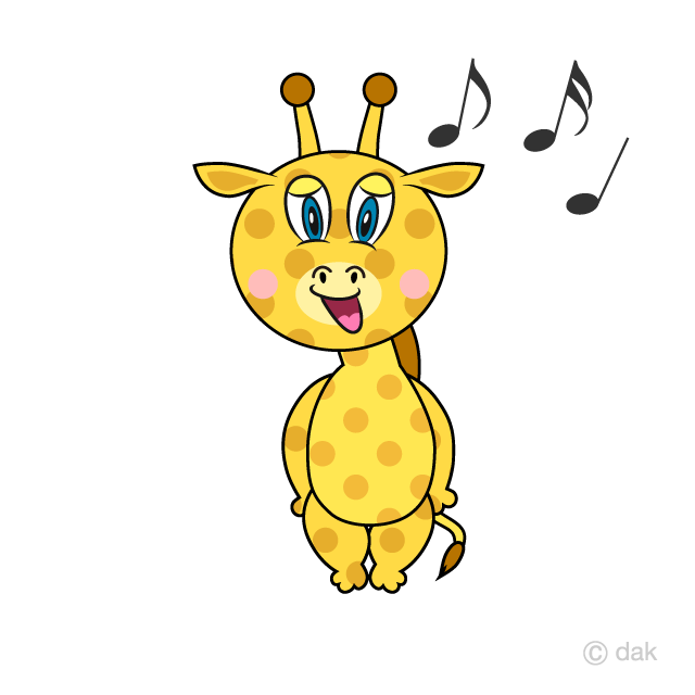 Jirafa cantando