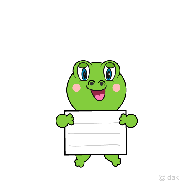 Frog with a Board