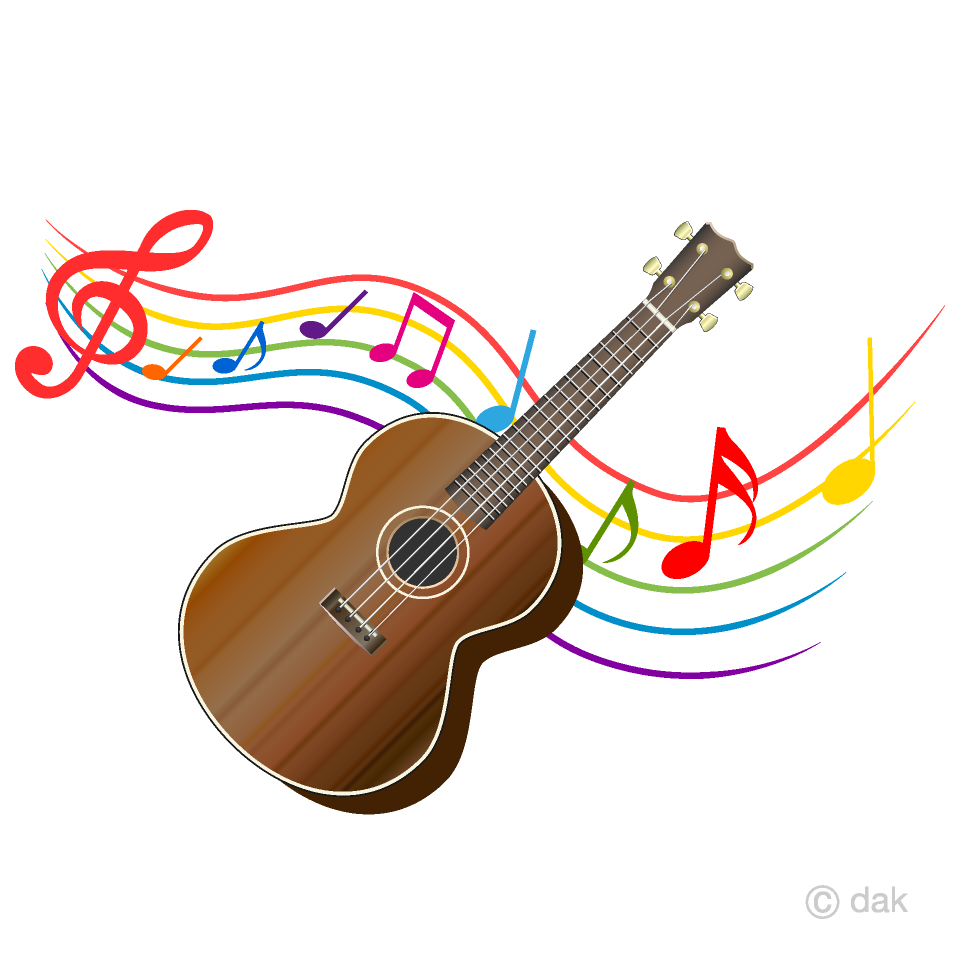 Ukulele and Waving Note