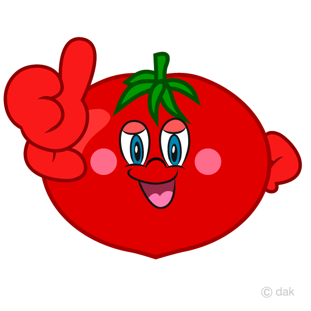 Pulgares arriba tomate
