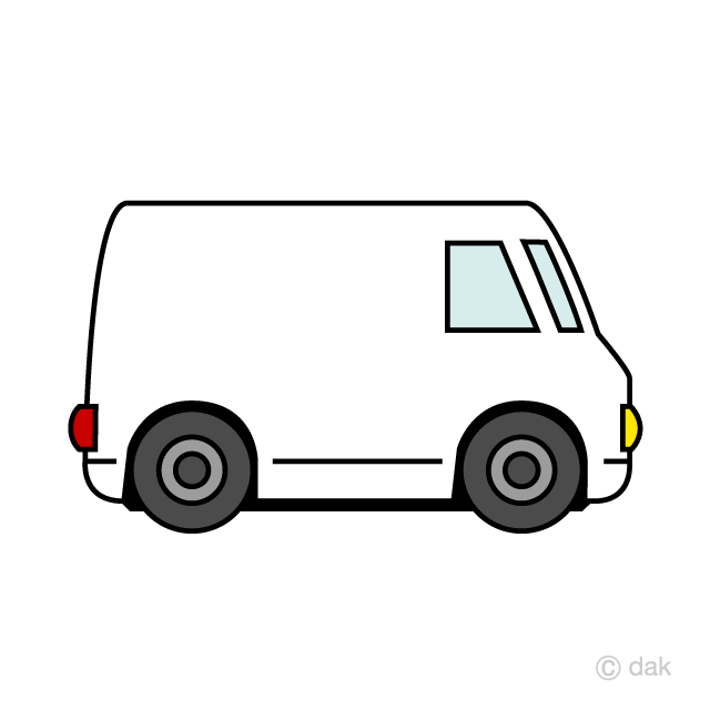 Linda camioneta de carga blanca