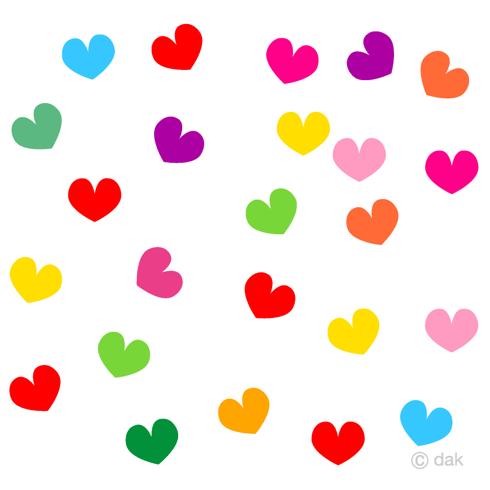 Corazón colorido tachonado