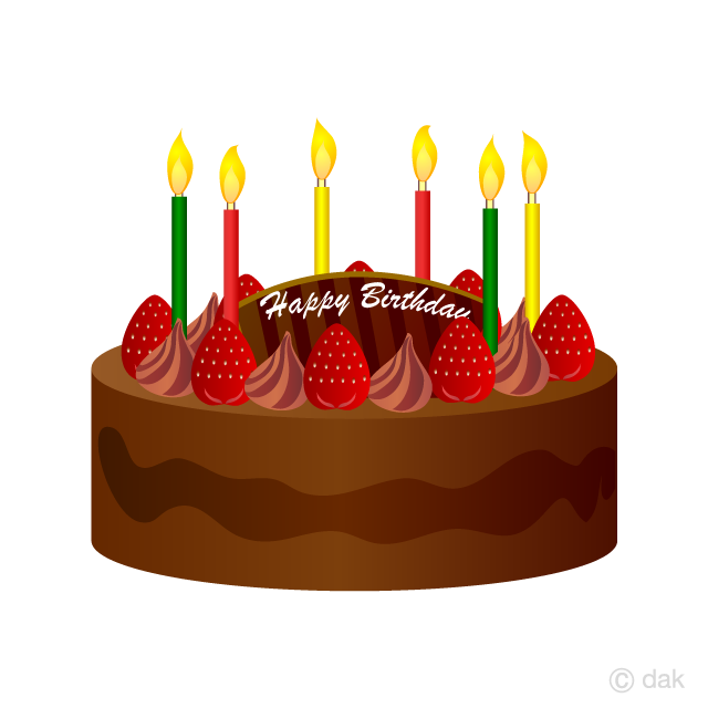 Pastel de cumpleaños de fresa y chocolate