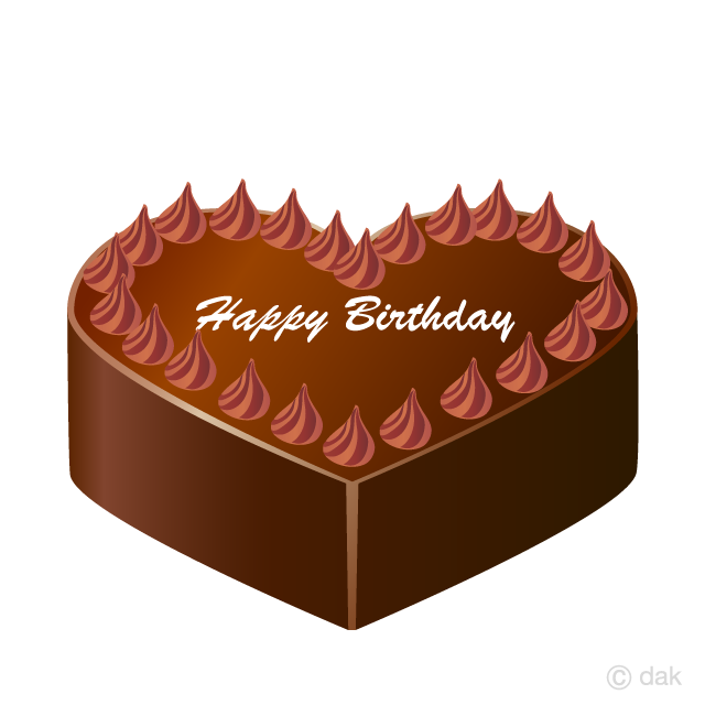Chocolate Heart Birthday Cake