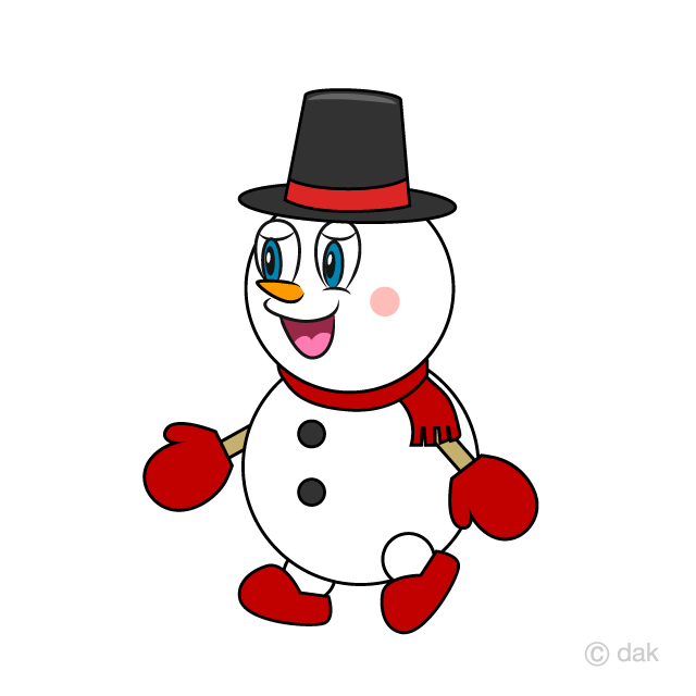 Muñeco de nieve caminando