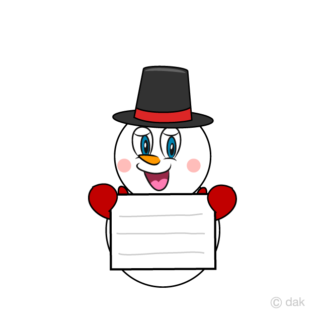 Snowman with Board