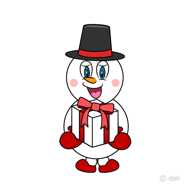 Giving Gift Snowman