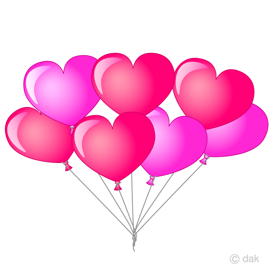 Bunch of Heart Balloons