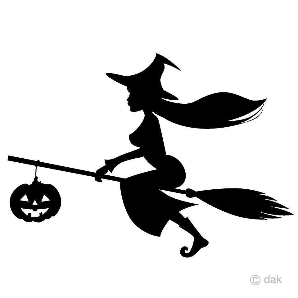 Witch and Pumpkin Silhouette