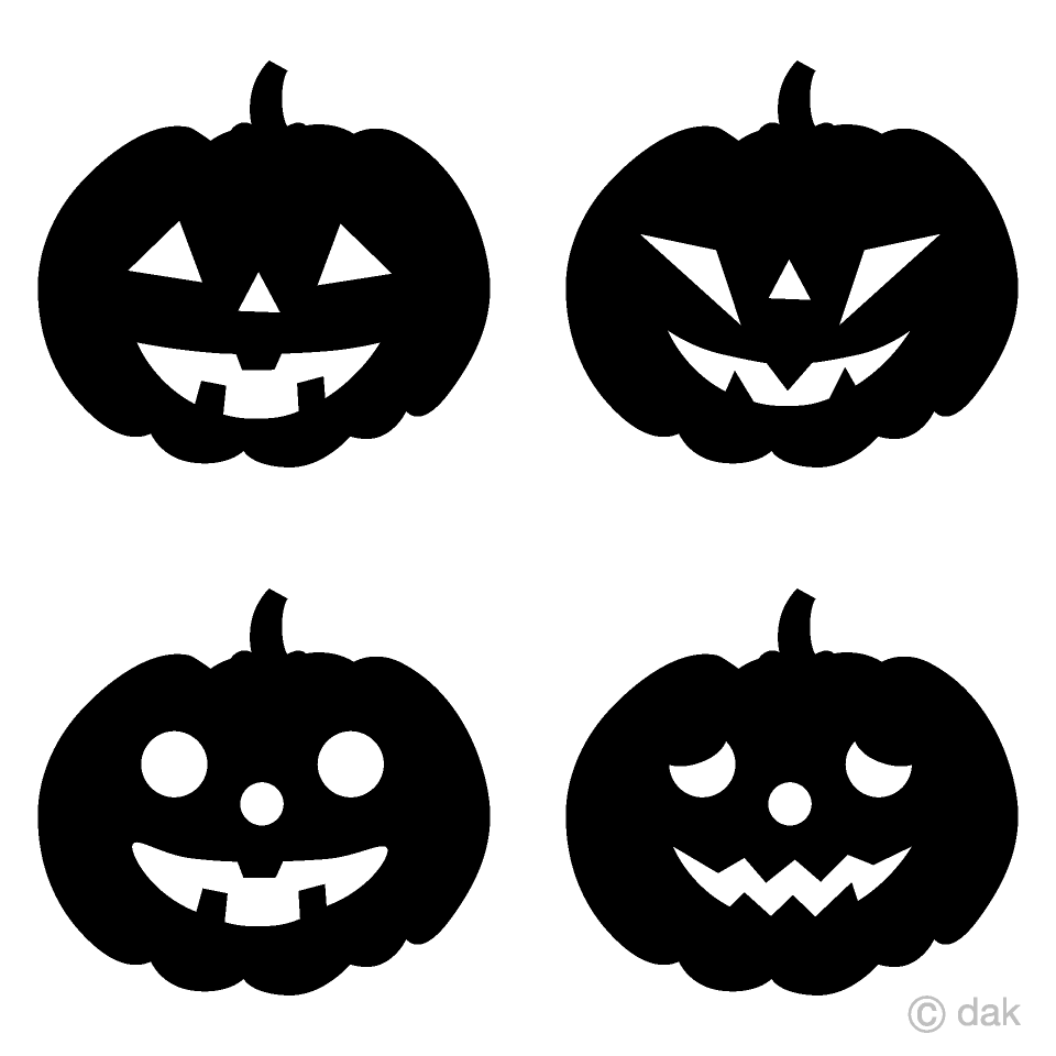 Four kinds of Silhouette pumpkin