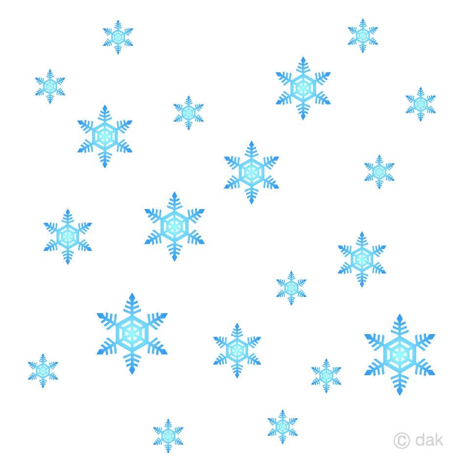 Muchos copos de nieve azules