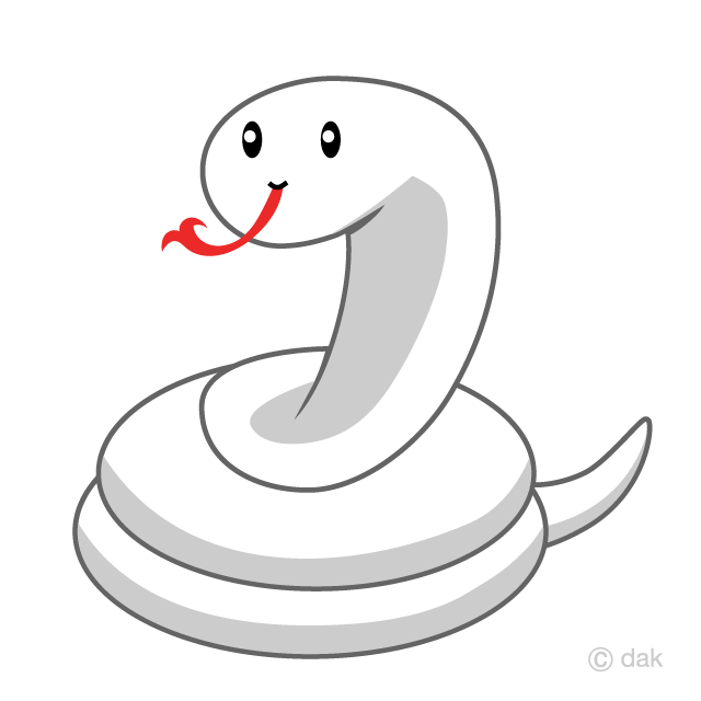 Cute White Snake Coil