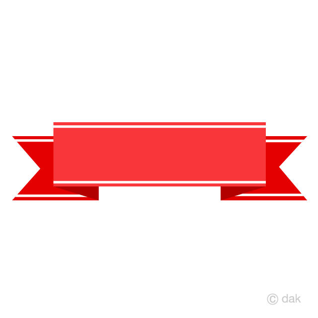 Red Banner Ribbon with line