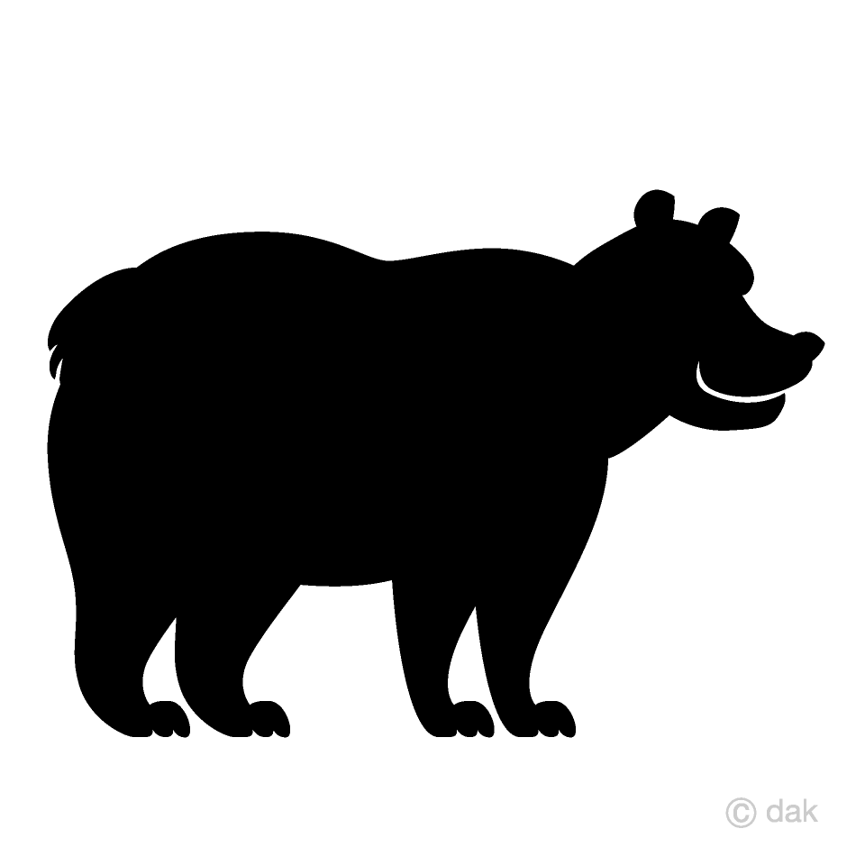 Smiling Bear Silhouette