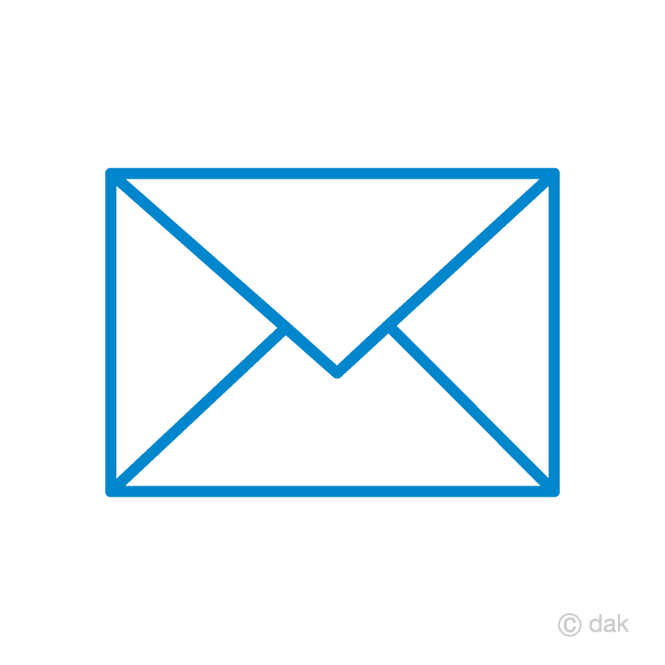 Icono de correo electrónico de línea azul