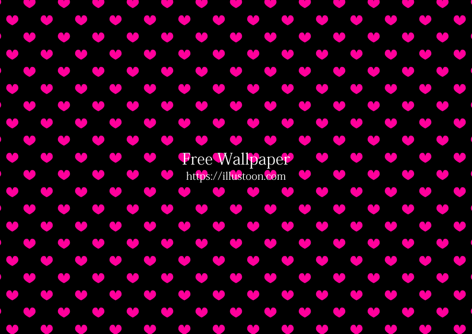 Fondo de pantalla de corazón negro y rosa