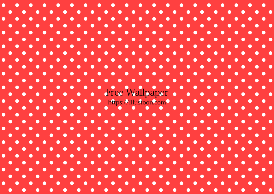 Papel pintado rojo de lunares blancos