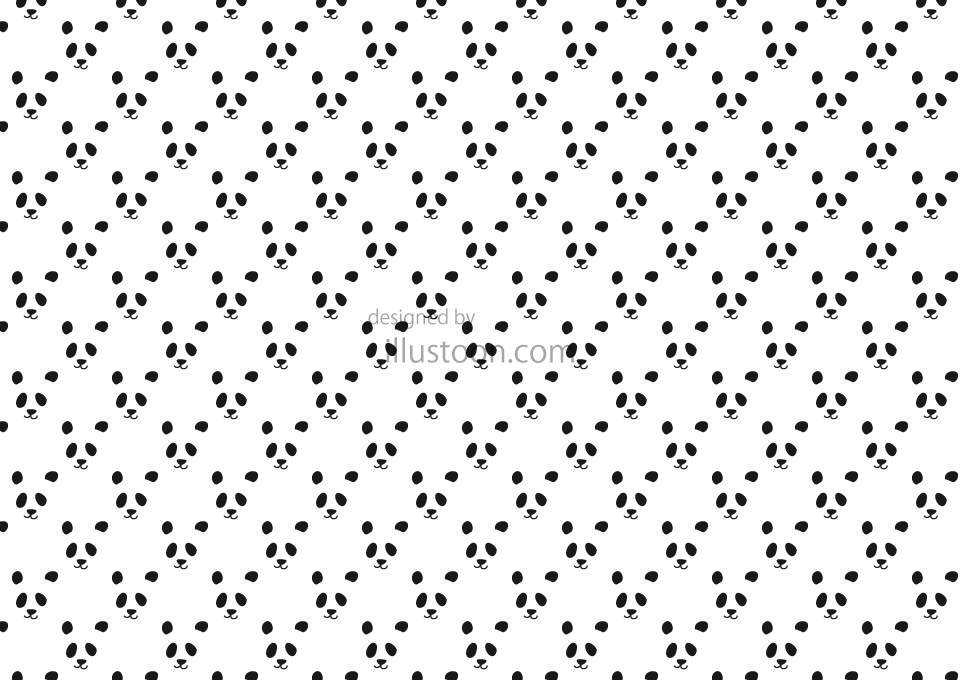 Fondo de pantalla de Panda Face Pattern