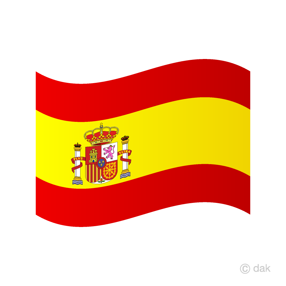 Bandera de España ondeando