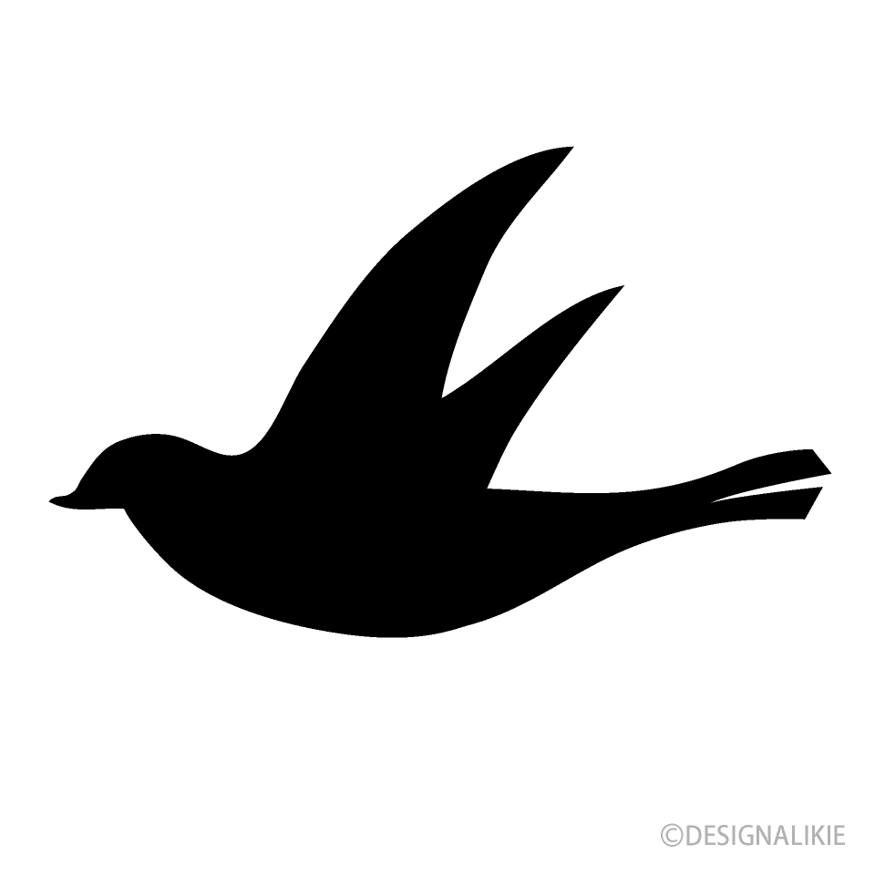 Flying Bird Black and White