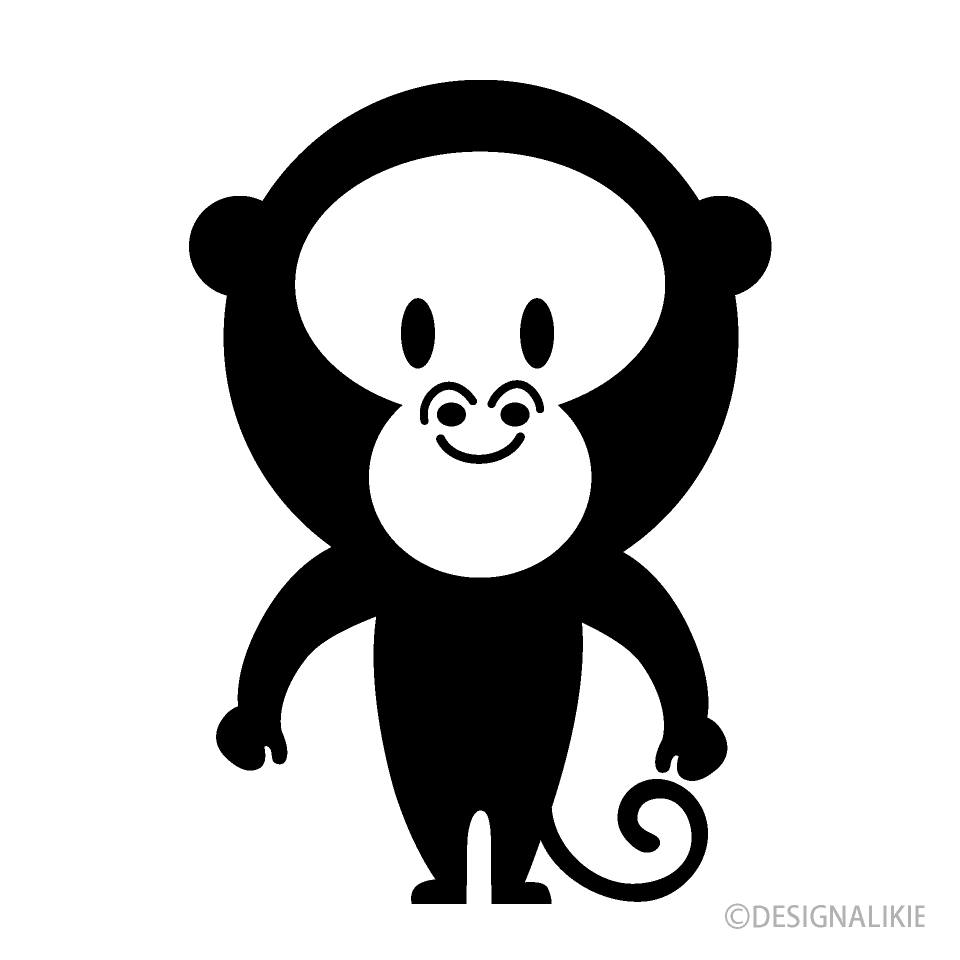 Mono lindo blanco y negro