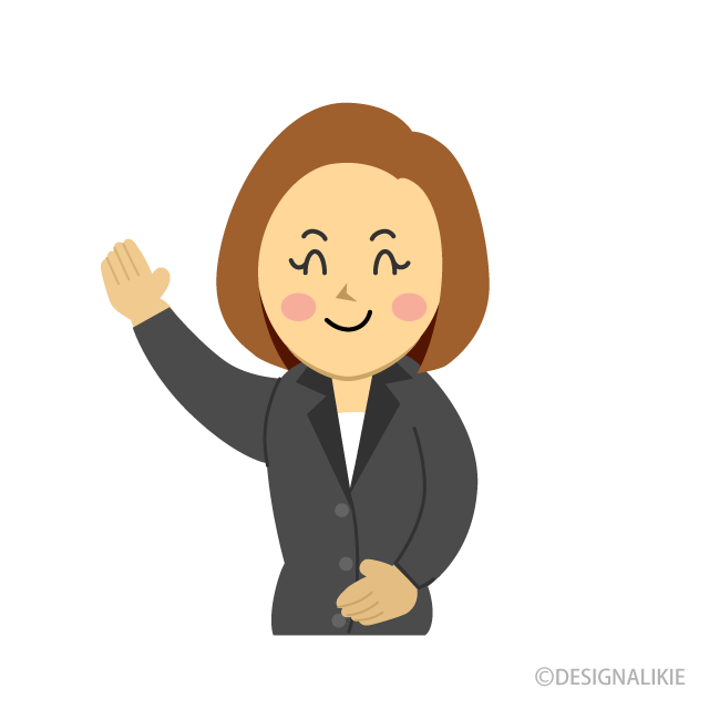 Businesswoman Raising Hand