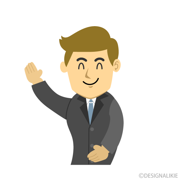 Businessman Raising Hand