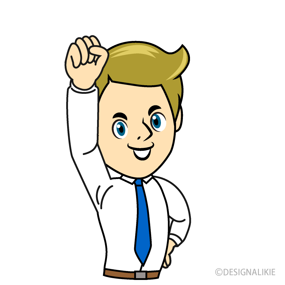 Businessman Raising Fist