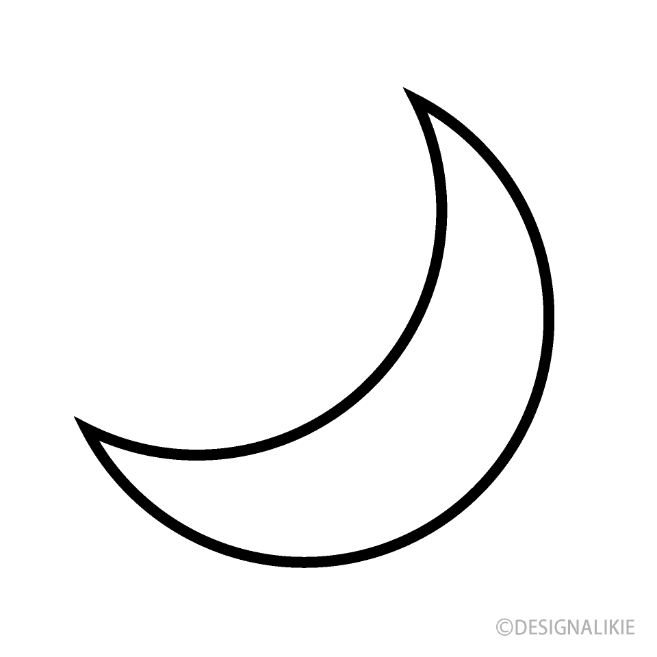 Black and White Moon Symbol