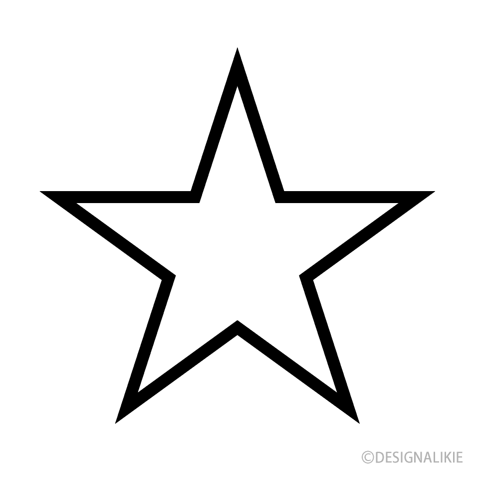 Símbolo de estrella en blanco y negro