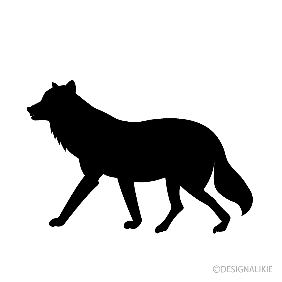 Walking Wolf Silhouette