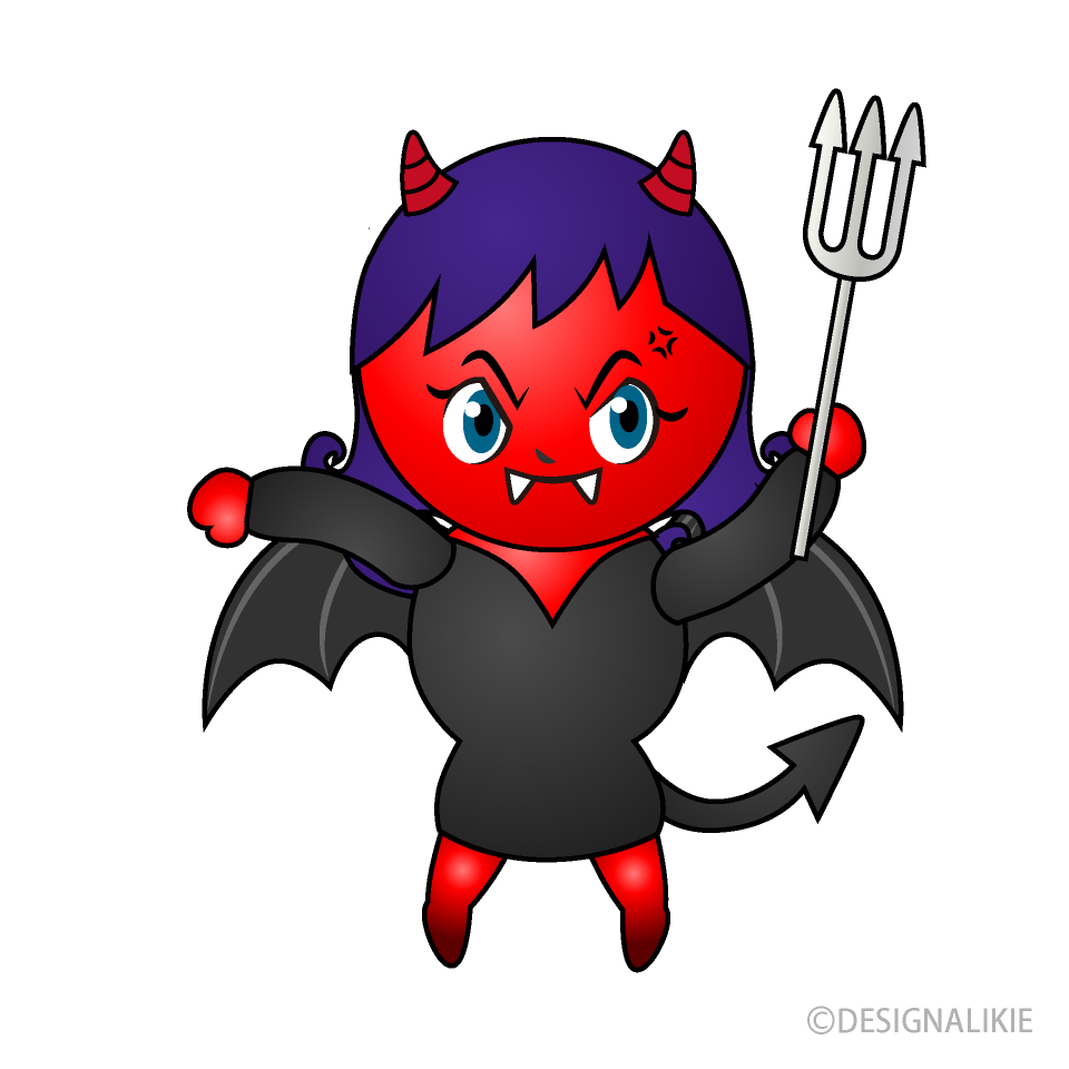 Diablo niña enojada