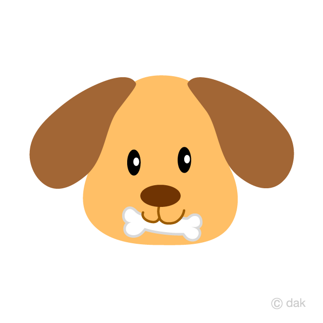 Cara de cachorro con hueso