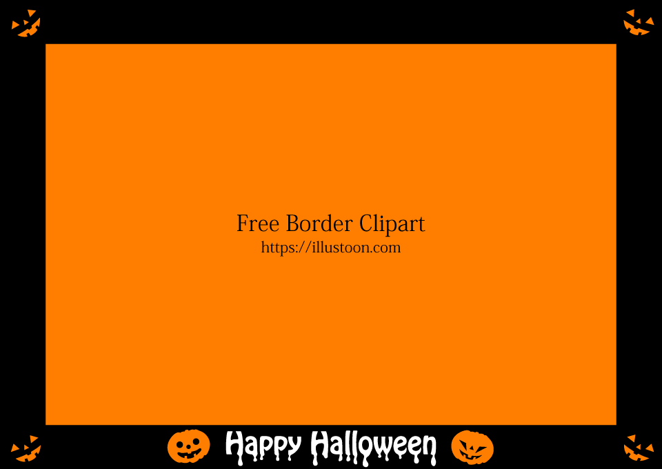 Halloween Pumpkin Black Border