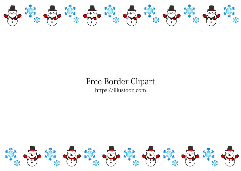 Snowflake and Snowman Border