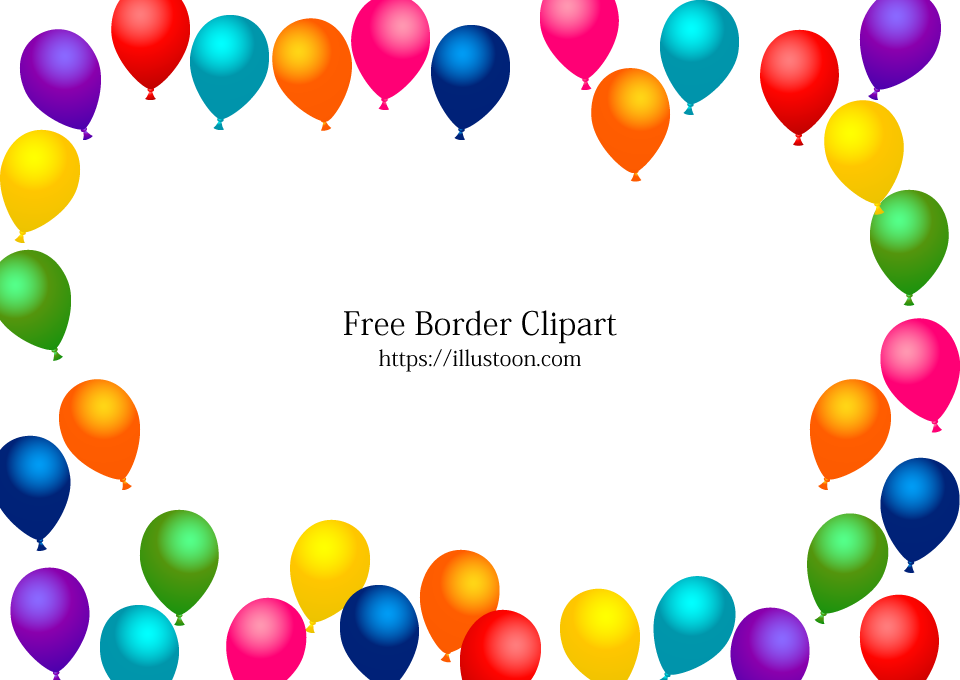 Many Balloons Border