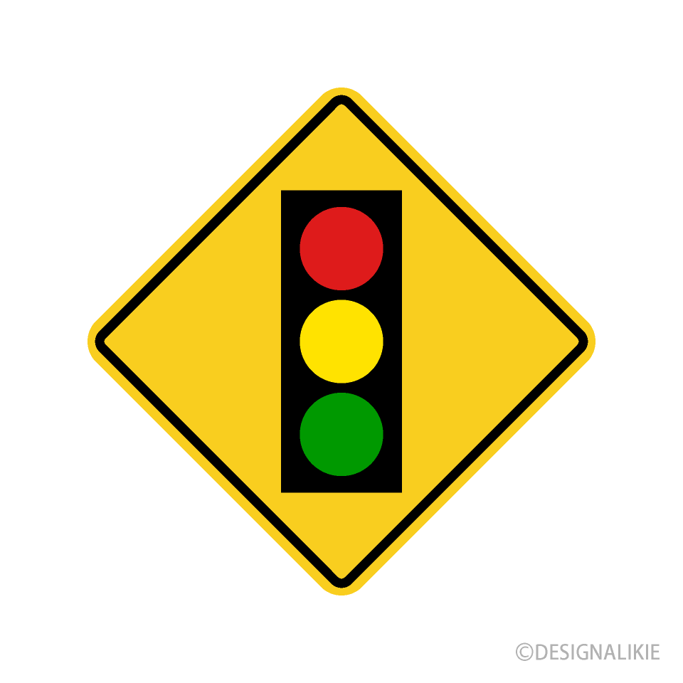 Traffic light Warning Sign