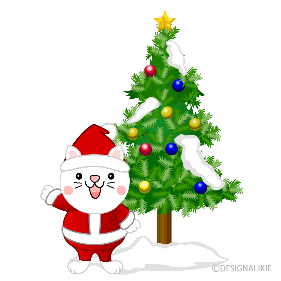 Árbol de Navidad y nieve