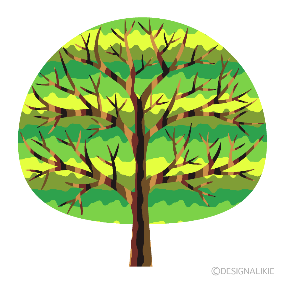 Cute Gradation Branch Tree