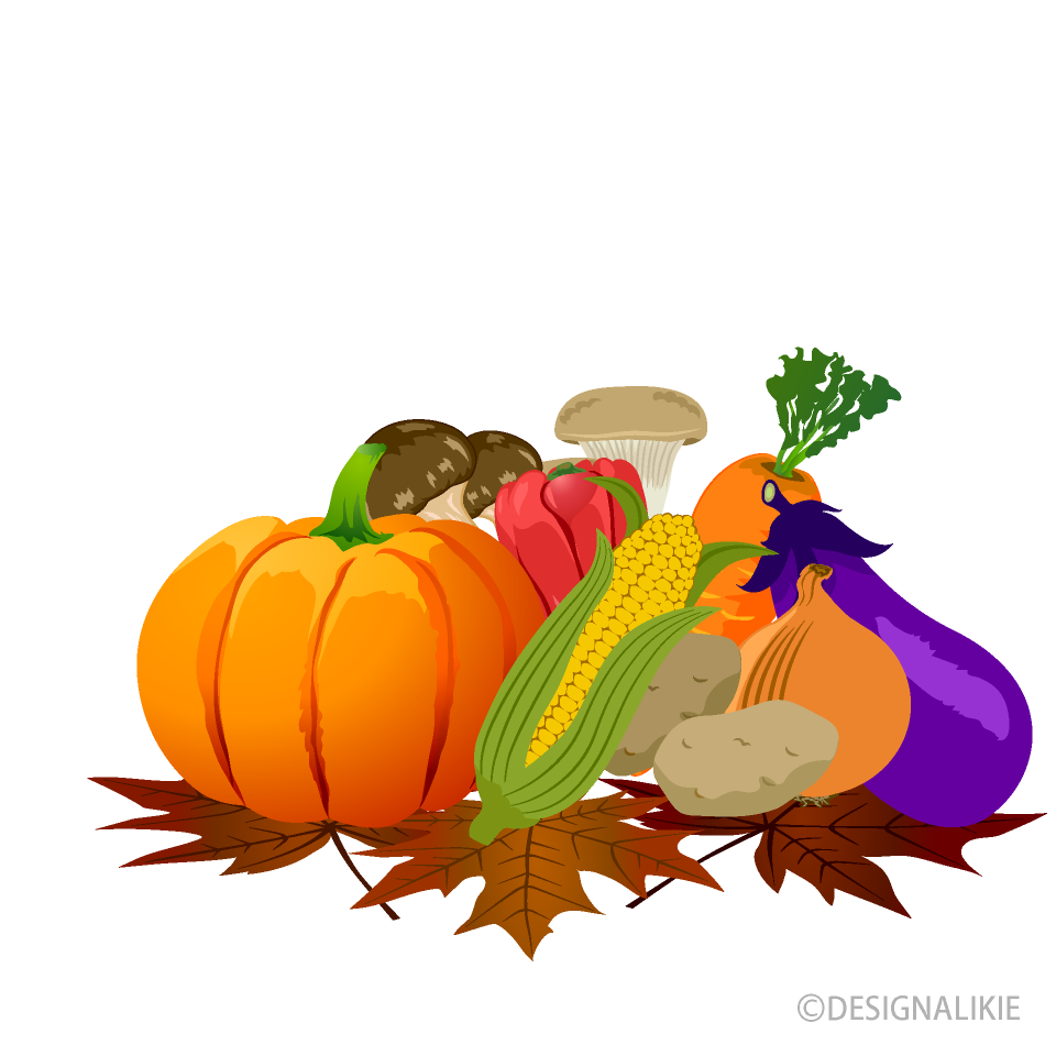 Many Vegetables and Fallen Leaves